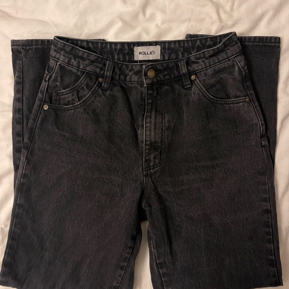 Rolla’s Straight Black Denim Jeans